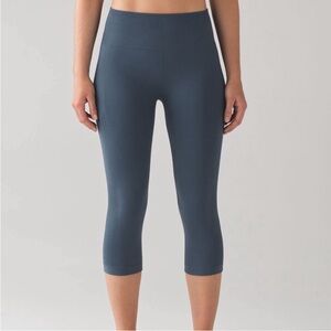 Lululemon Flow and Go Cropped Leggings in Astro Blue